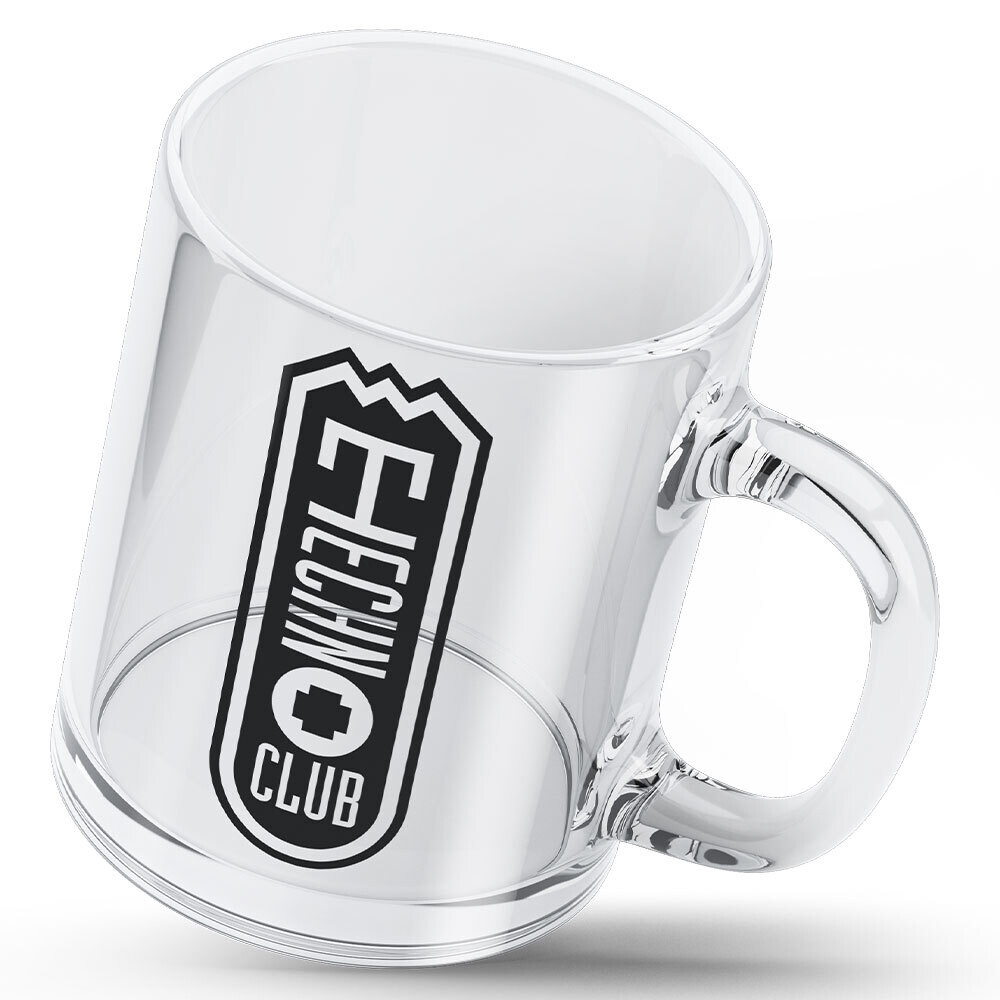 Technoclub glass mug (clear)