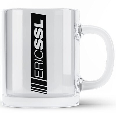 ERIC SSL Tasse aus klarem Glas (Design 2)