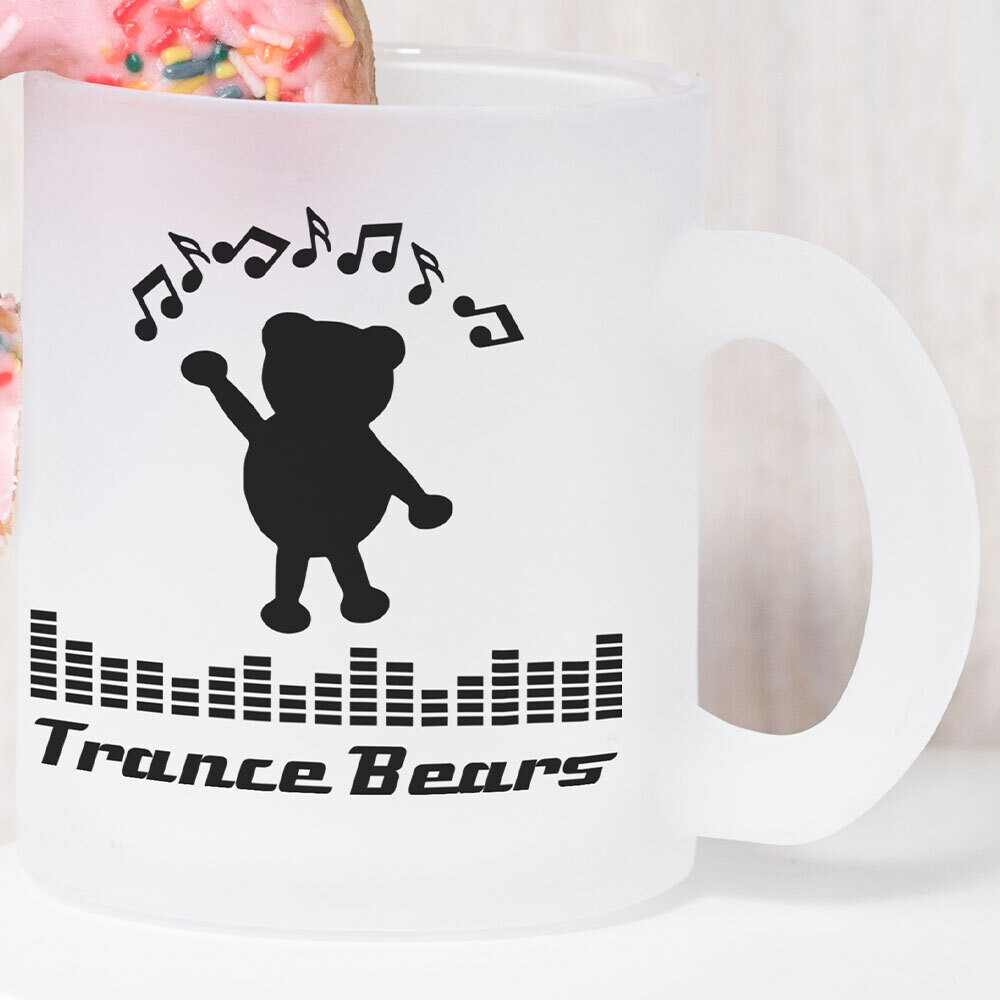 Trance Bears glass mug (frosted)