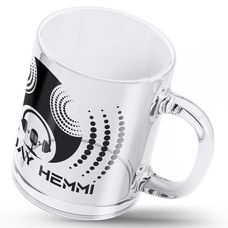 Deejay Hemmi Tasse aus klarem Glas