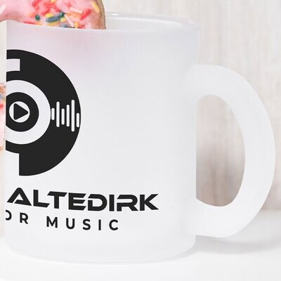 Durchhaltedirk Tasse aus gefrostetem Glas