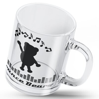 Trance Bears glass mug (clear)