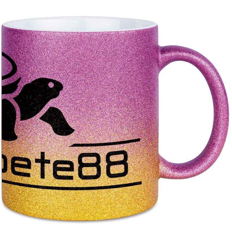 Trancekroete88 Luxury Glitzertasse mit Farbverlauf (erhältlich in drei funkelnden Farben)