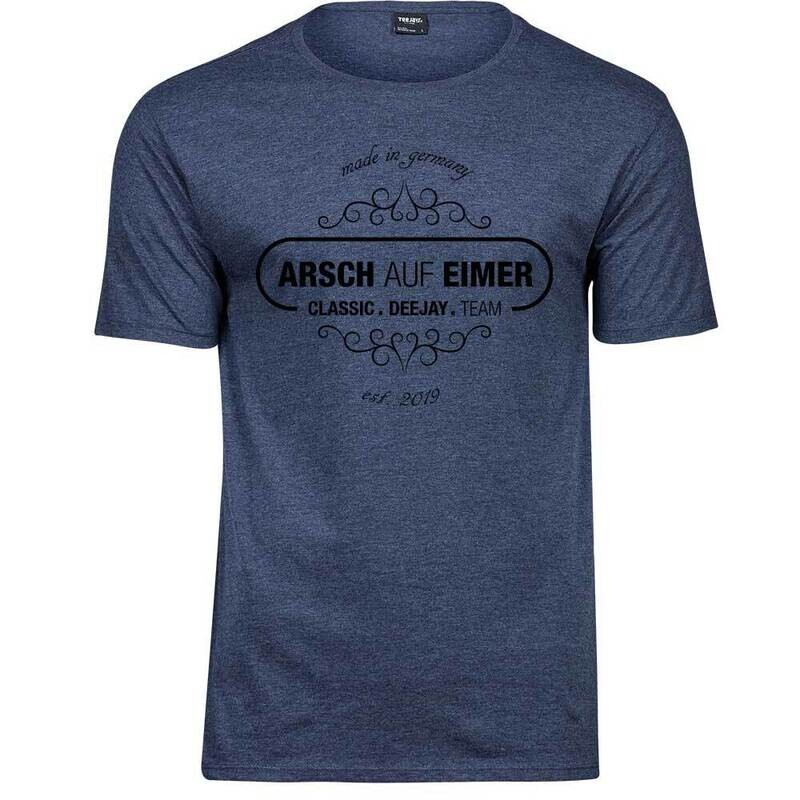 "Arsch auf Eimer" Melange Premium T-Shirt (Men)