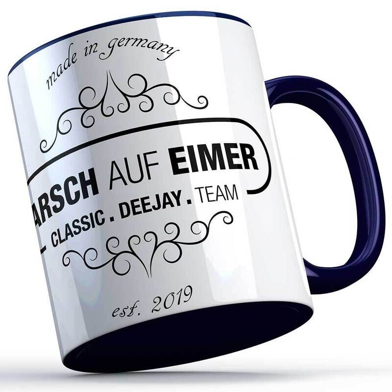 "Arsch auf Eimer" Two-Tone Tasse Design 1 (erhältlich in fünf Farben)