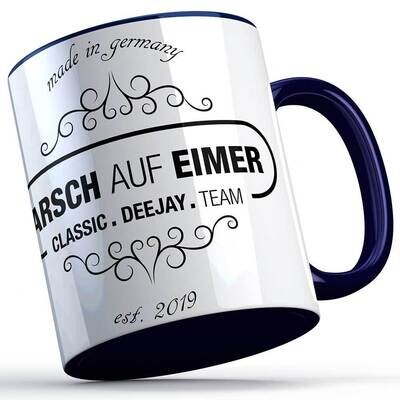 "Arsch auf Eimer" Two-Tone Tasse Design 1 (erhältlich in fünf Farben)