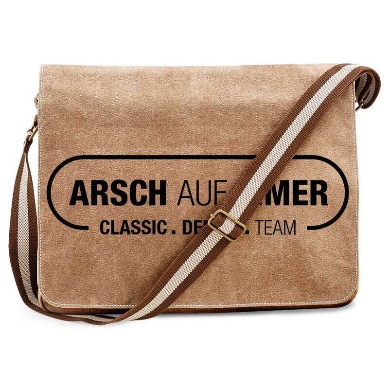 "Arsch auf Eimer" Vintage Messenger Bag