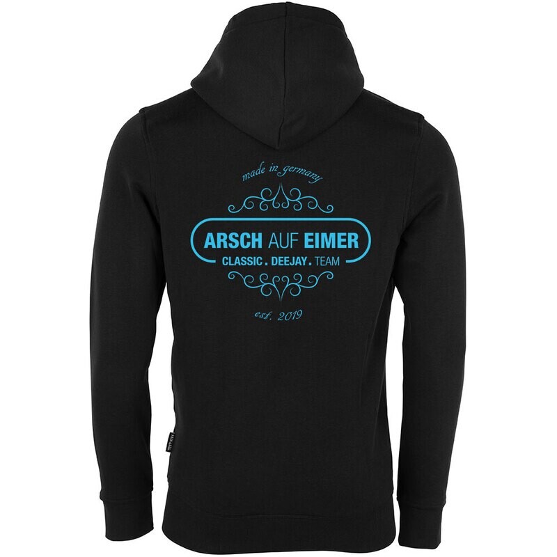 "Arsch auf Eimer" Luxury Zip-Hoodie (Unisex / Design 1)