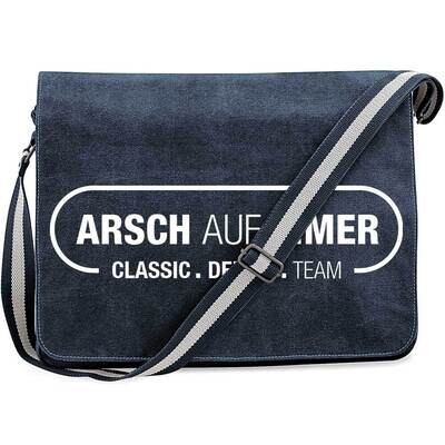 "Arsch auf Eimer" Vintage Messenger Bag