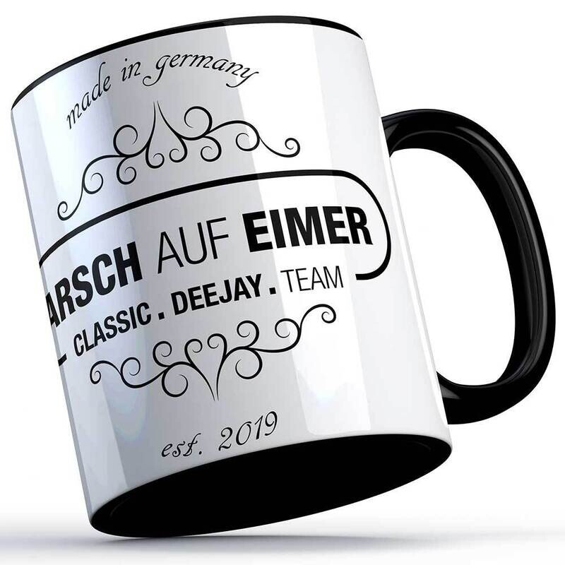 "Arsch auf Eimer" Two-Tone Tasse Design 1 (erhältlich in fünf Farben)