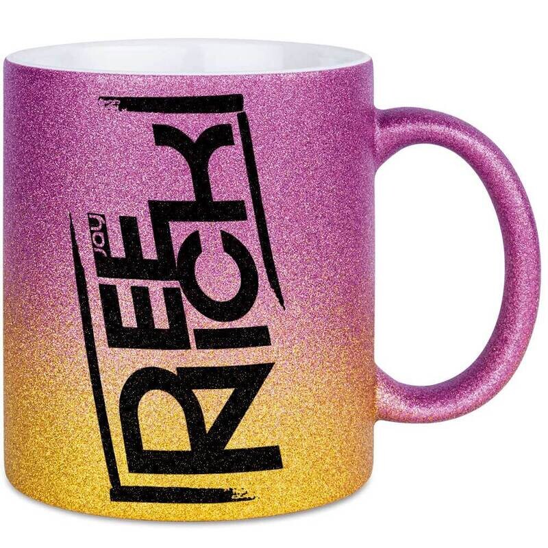 DeeNick Luxury Glitzertasse mit Farbverlauf (erhältlich in fünf funkelnden Varianten)