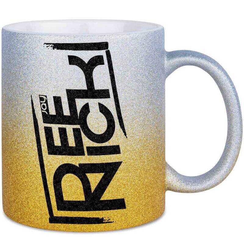 DeeNick Luxury Glitzertasse mit Farbverlauf (erhältlich in fünf funkelnden Varianten)