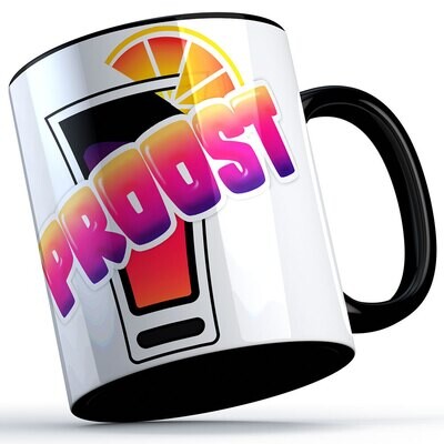DeeNick Emote Two-Tone Tasse "Proost" (erhältlich in fünf Farben)