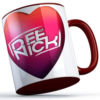 DeeNick Emote Two-Tone Tasse "Herz" (erhältlich in fünf Farben)