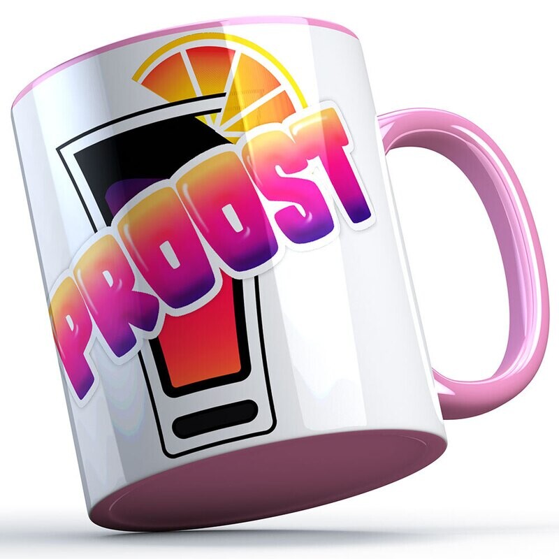 DeeNick Emote Two-Tone Tasse "Proost" (erhältlich in fünf Farben)