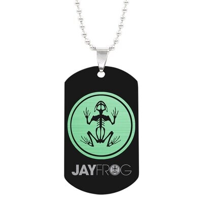 Halskette mit Jay Frog ID-Tag Anhänger (Design 1)