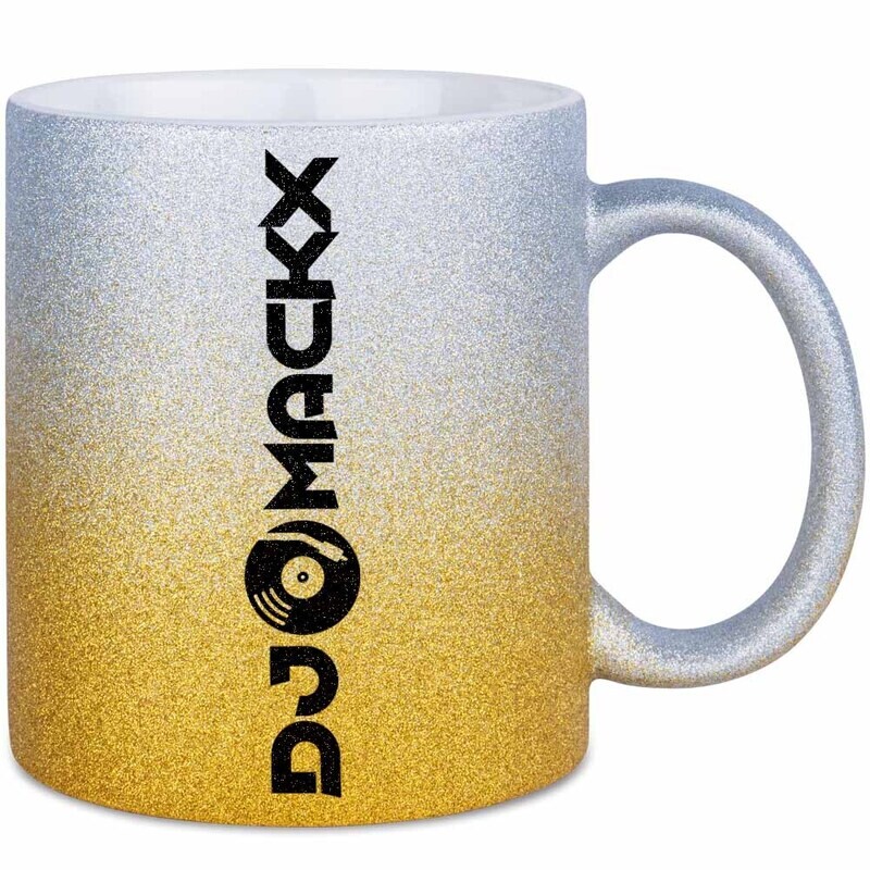 DJ Mackx Luxury Glitzertasse mit Farbverlauf (erhältlich in drei funkelnden Farben)