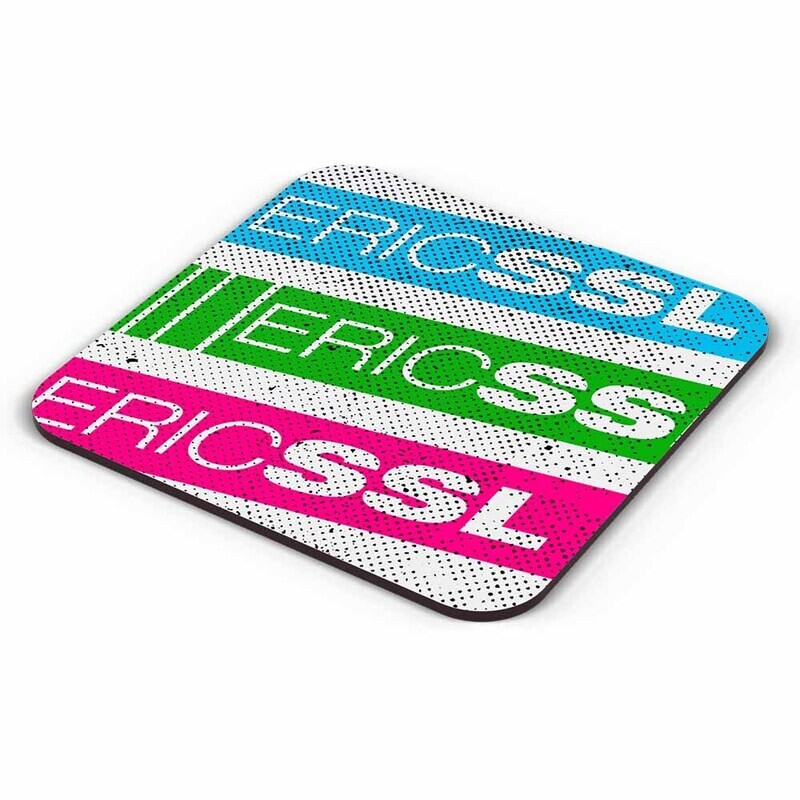 Eric SSL Getränkeuntersetzer aus Hartfaser (Used-Look-Design)