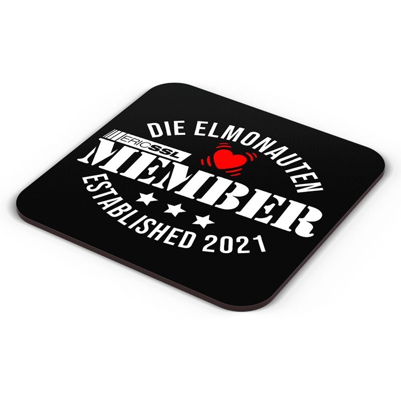 Elmonauten Member Getränkeuntersetzer aus Hartfaser Elmonauten Member Getränkeuntersetzer aus Hartfaser
