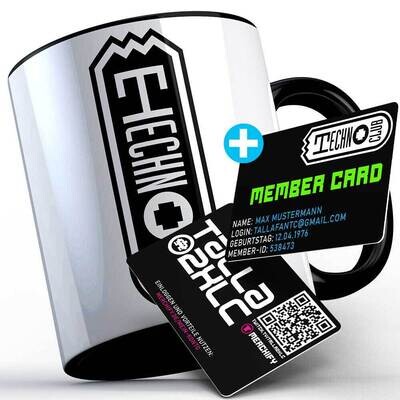Official Technoclub Member Card mit fluoreszierendem Logo inkl. 5 € Coupon-Code + Tasse