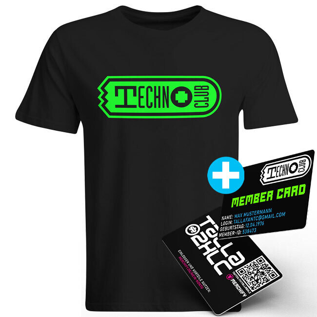 Legendary Technoclub T-Shirt (Men) + Technoclub Member Card inkl. 5 € Coupon Code