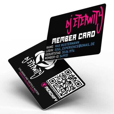 Official DJ Eternity Member Card mit fluoreszierendem inkl. 5 € Coupon-Code