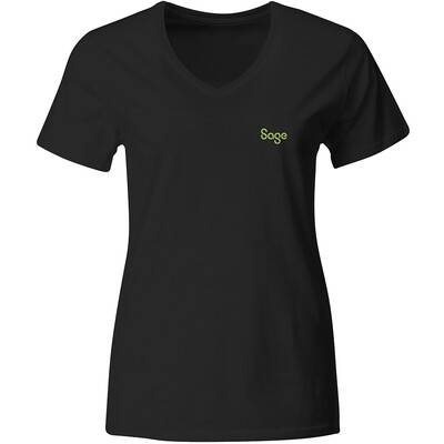 SAGE Classic T-Shirt mit V-Ausschnitt (Damen)