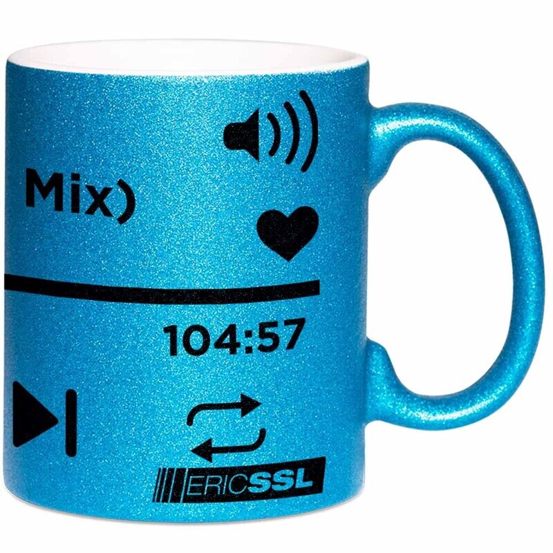 ERIC SSL Luxury Glitzertasse mit Streaminger-Player (erhältlich in fünf funkelnden Varianten)