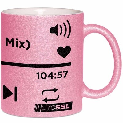 ERIC SSL Luxury Glitzertasse mit Streaminger-Player (erhältlich in fünf funkelnden Varianten)