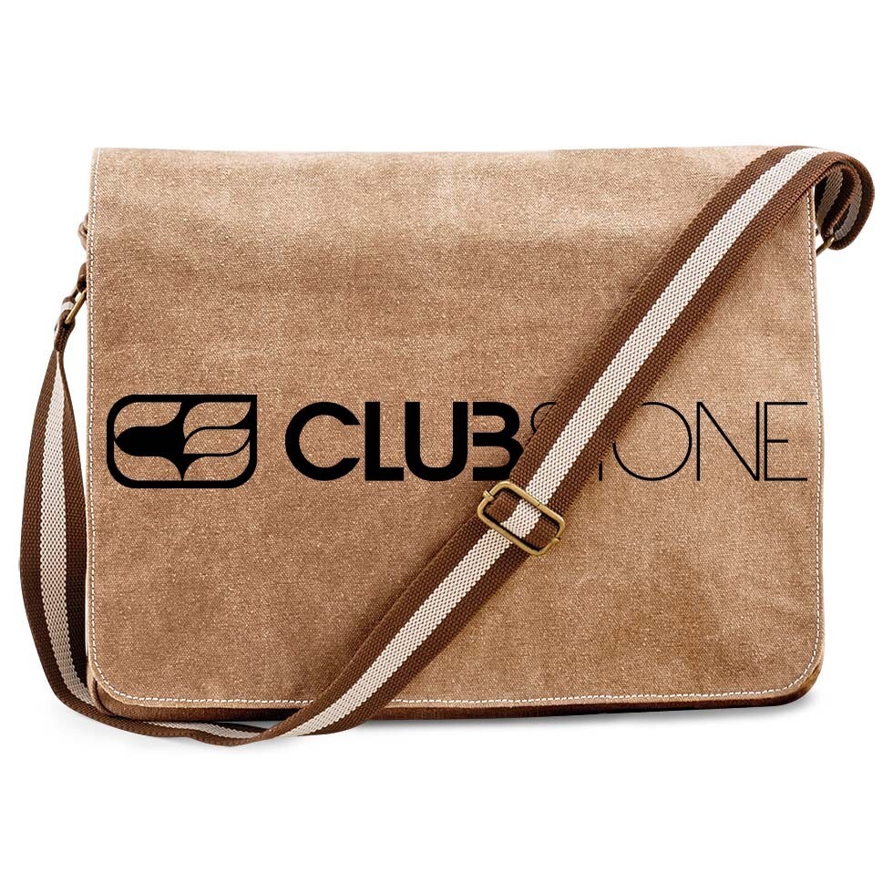 Clubstone Vintage Messenger Bag (One line), Color: Natural/Black
