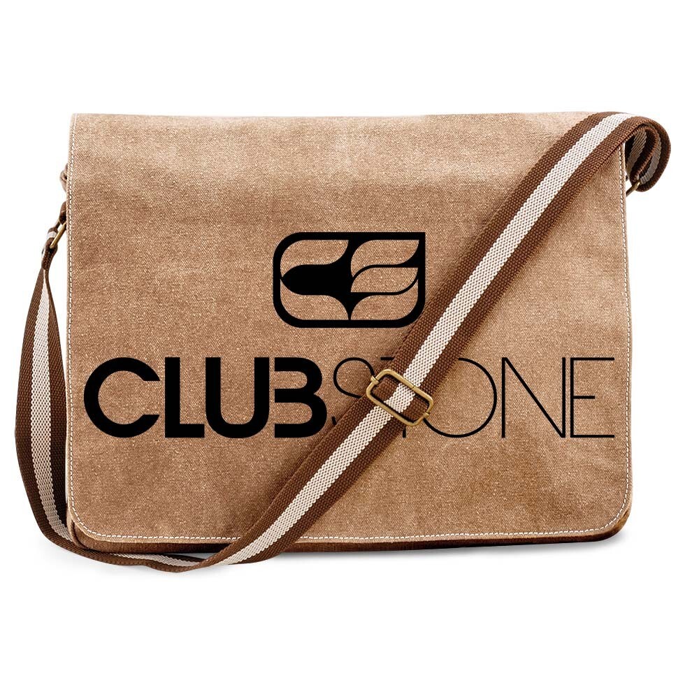 Clubstone Vintage Messenger Bag (Two lines)