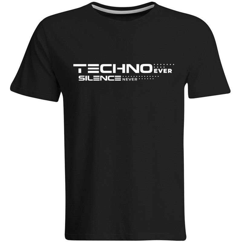 "Techno ever silence never" T-Shirt by DEVN6 (Men)