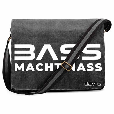 "Bass macht nass" Vintage Messenger Bag by DEVN6
