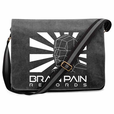 "BRAIN PAIN RECORDS" Vintage Messenger Bag / Artwork Design