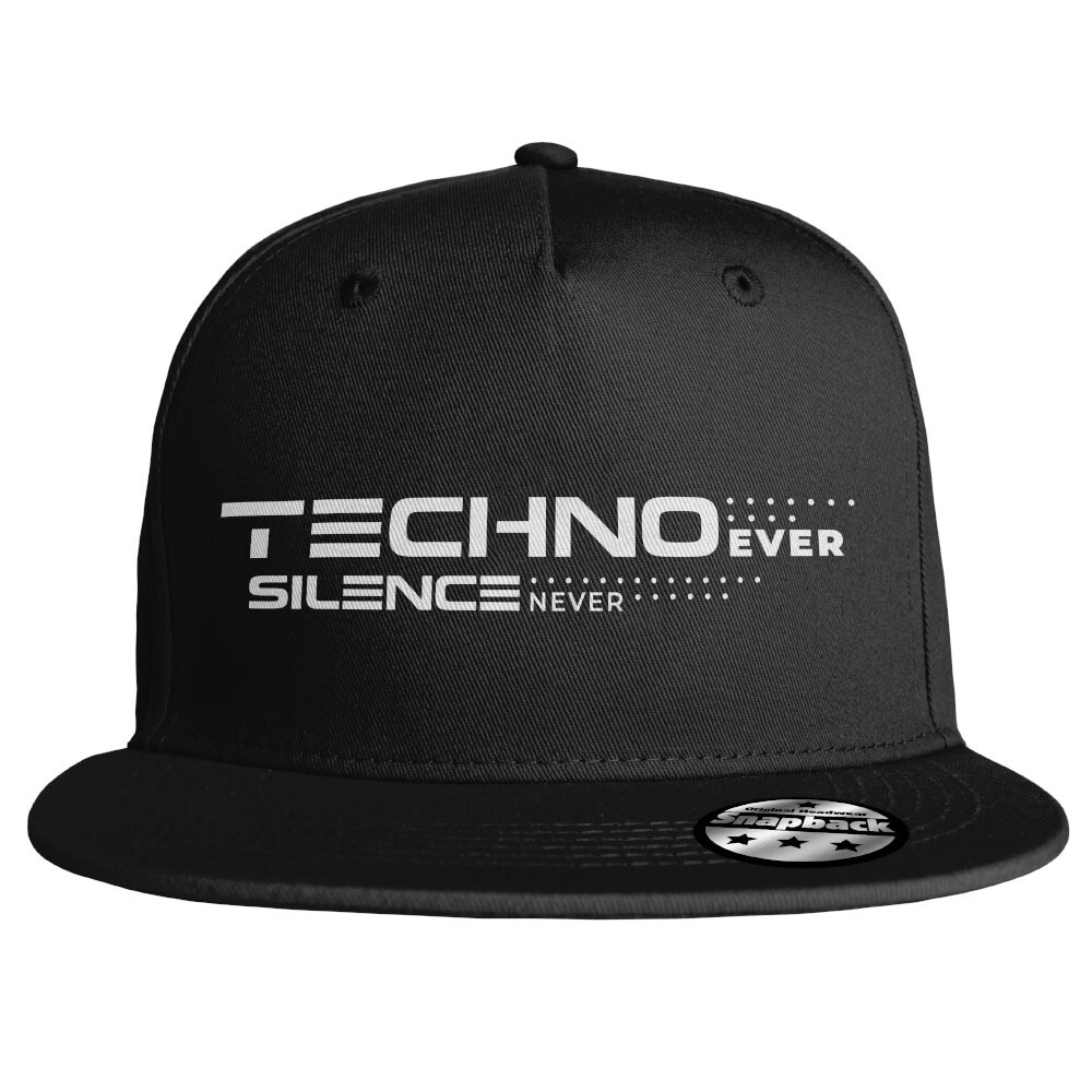 "Techno ever silence never" Snapback by DEVN6 (Unisex)