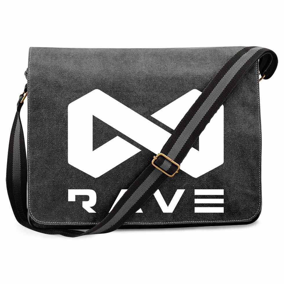 "RAVE " Vintage Messenger Bag by DEVN6