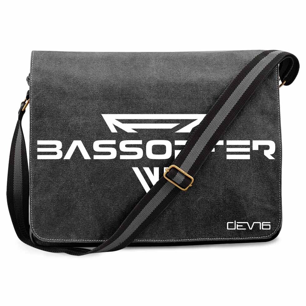 "Bassopfer" Vintage Messenger Bag by DEVN6