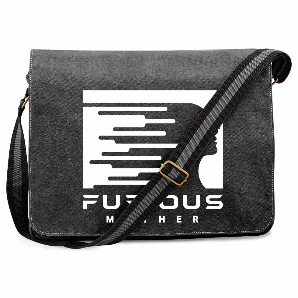 "FURIOUS MOTHER" Vintage Messenger Bag by DEVN6 / Artwork Design