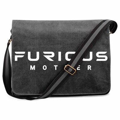 "FURIOUS MOTHER" Vintage Messenger Bag by DEVN6 / Text Design