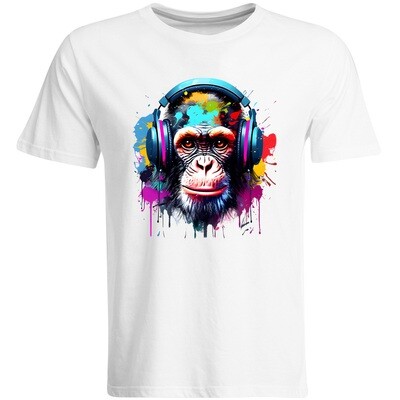 "Monkey & Headphones" T-Shirt (Men)