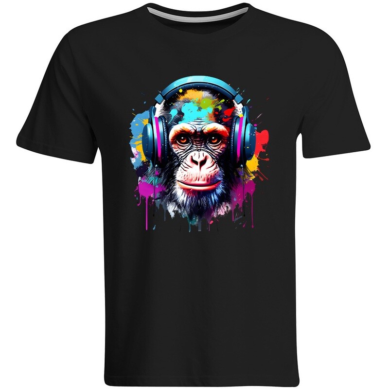 "Monkey & Headphones" T-Shirt (Men)