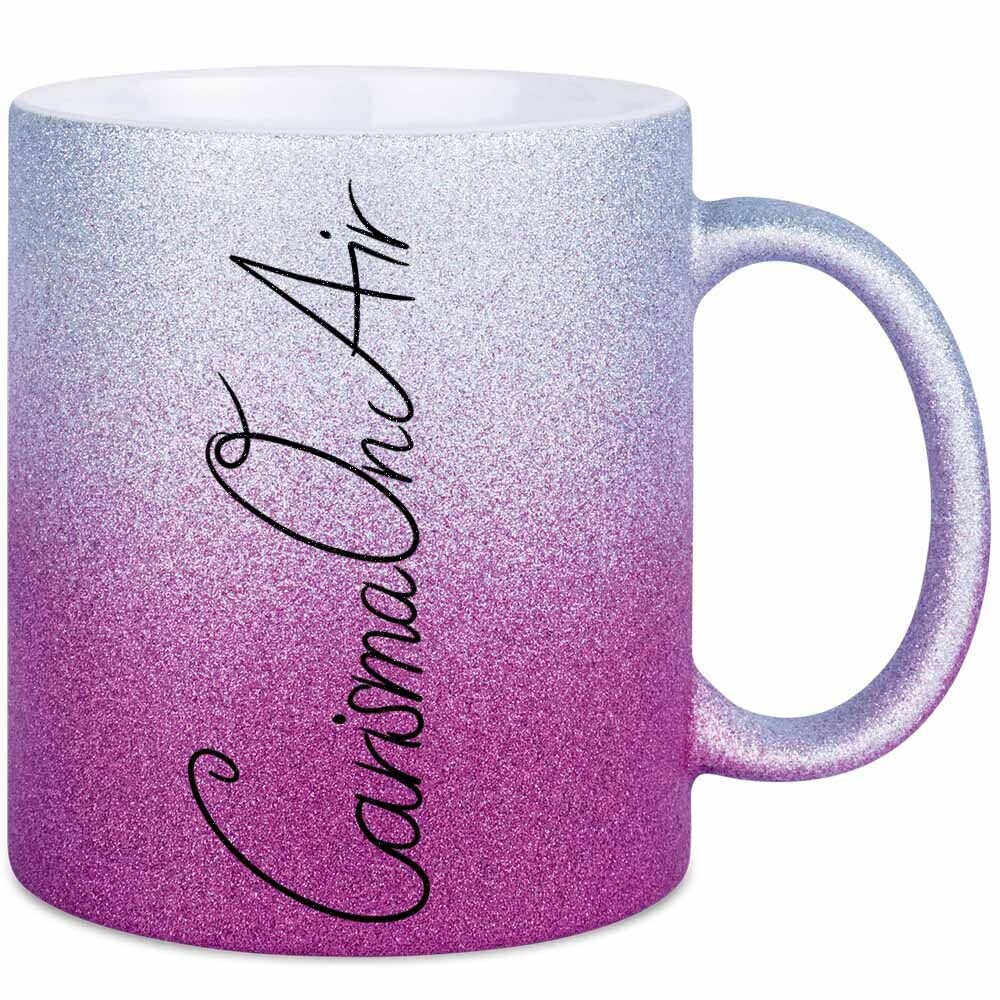 CarismaOnAir Luxury Glitzertasse mit Farbverlauf (erhältlich in fünf funkelnden Varianten)