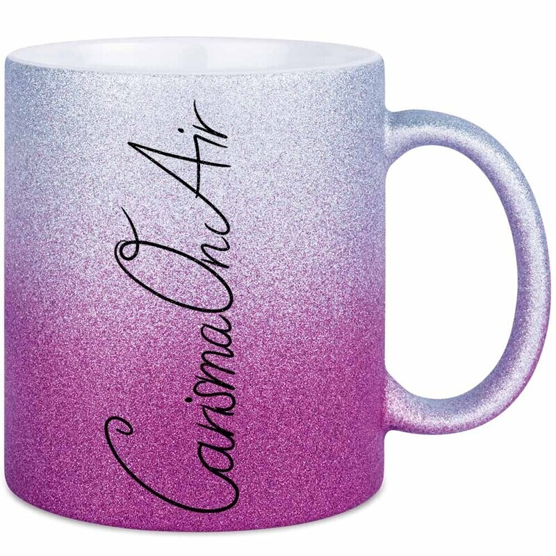 CarismaOnAir Luxury Glitzertasse mit Farbverlauf (erhältlich in fünf funkelnden Varianten)
