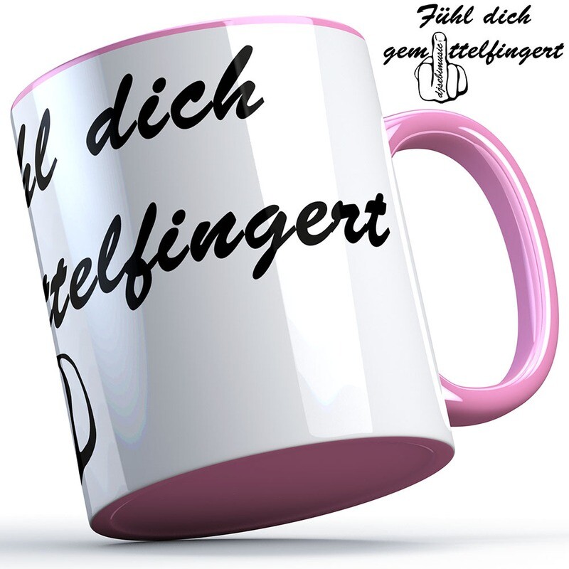 "Fühl dich gemittelfingert" DJ Sebimusic Tasse