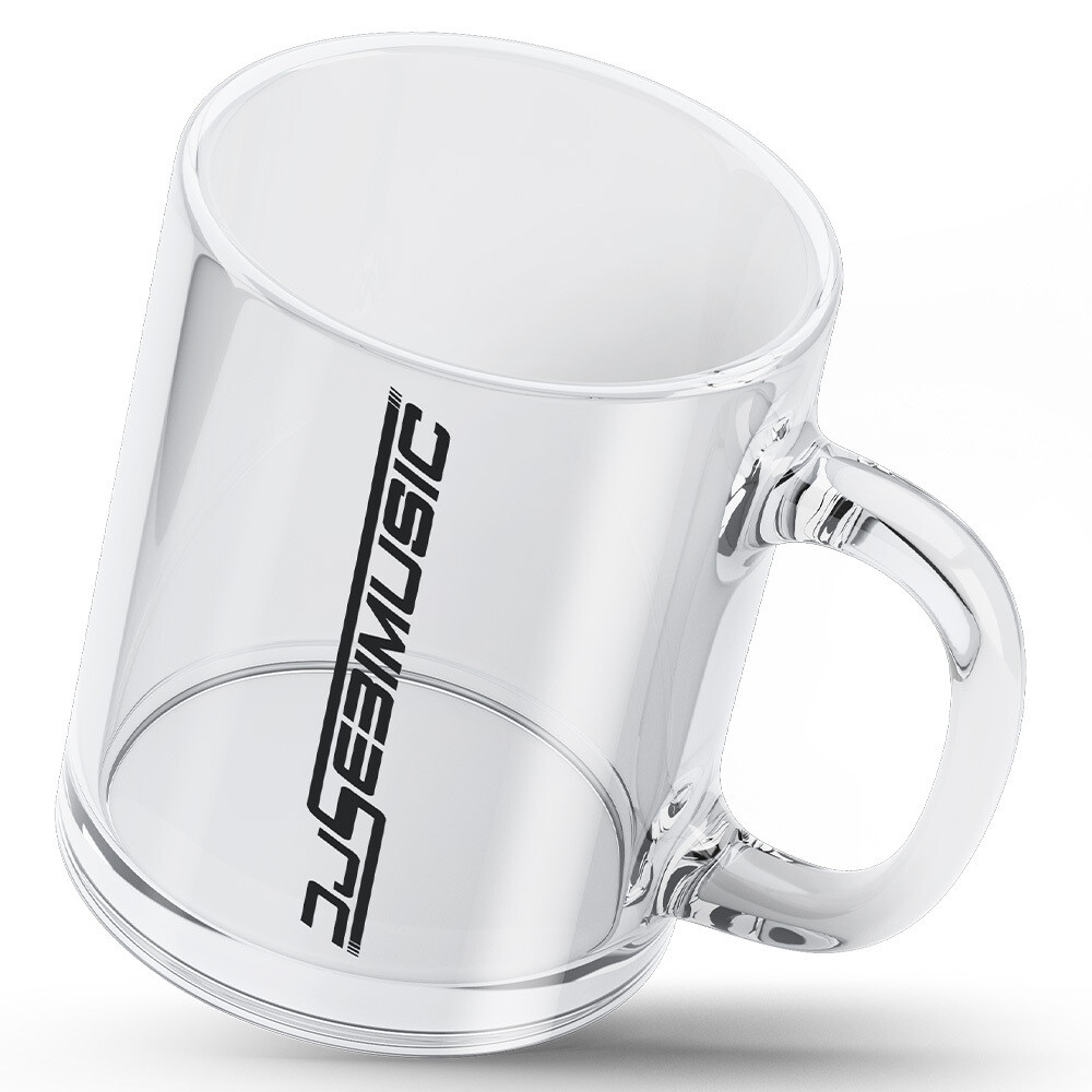 DJ Sebimusic Tasse aus klarem Glas