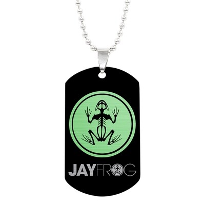 Halskette mit Jay Frog ID-Tag Anhänger (Design 1)