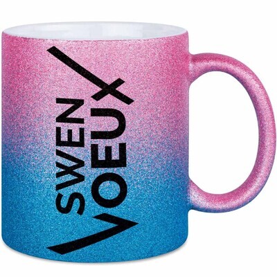 Swen Voeux Luxury Glitzertasse mit Farbverlauf (erhältlich in fünf funkelnden Varianten)