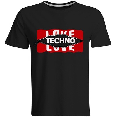 Behind the Zip: Love/Techno T-Shirt (Men)