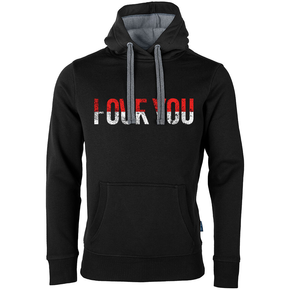 Love you / Fuck you Luxury Hoodie (Unisex)