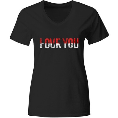 Love you / Fuck you T-Shirt (Damen)